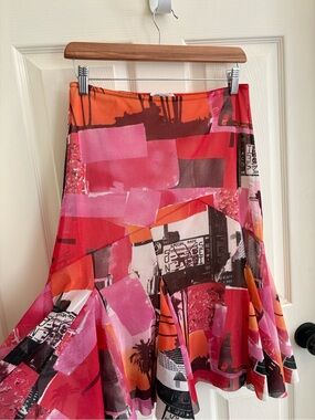 Y2K Printed Midi Skirt